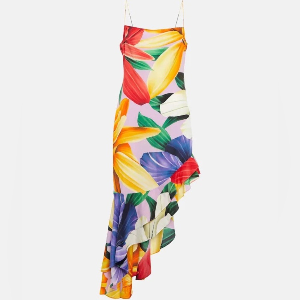 Etro printed asymmetrical midi dress